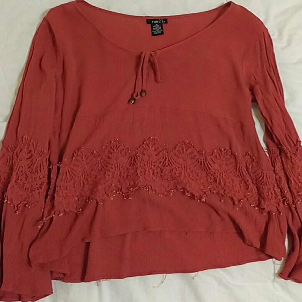 Orange Bohemian top